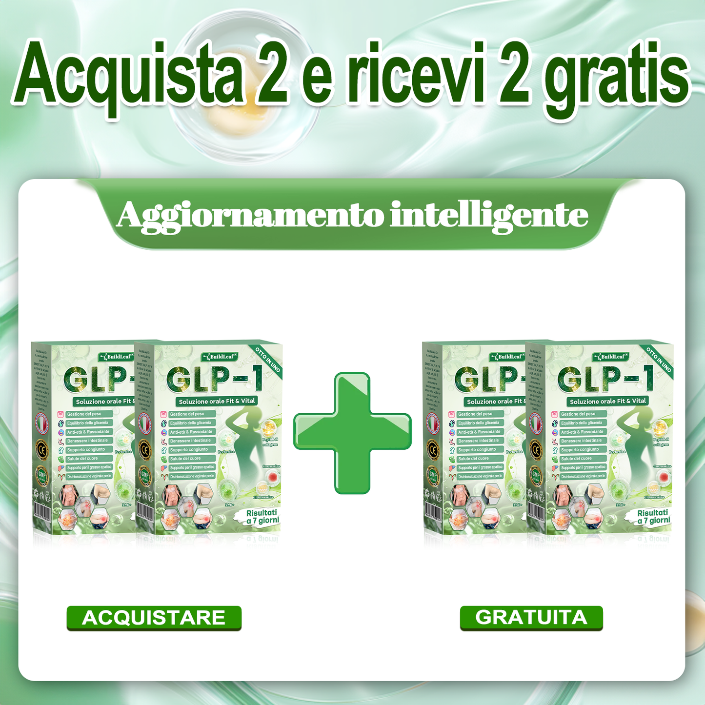 Negozio ufficiale | BuildLeaf® GLP-1 8-in-1 Fit & Vital Soluzione Orale (Solo una volta al giorno, cambiamenti visibili in 7 giorni) ✅ Per obesità, salute cardiovascolare, diabete, apnea notturna, salute intestinale, problemi articolari e altro
